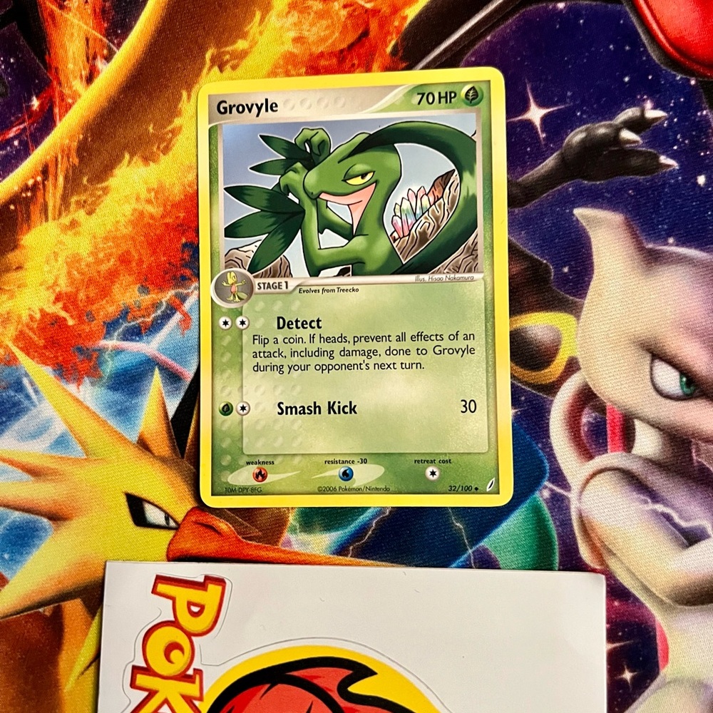 Pokémon Ex Grovyle Crystal Guardians Card 2006